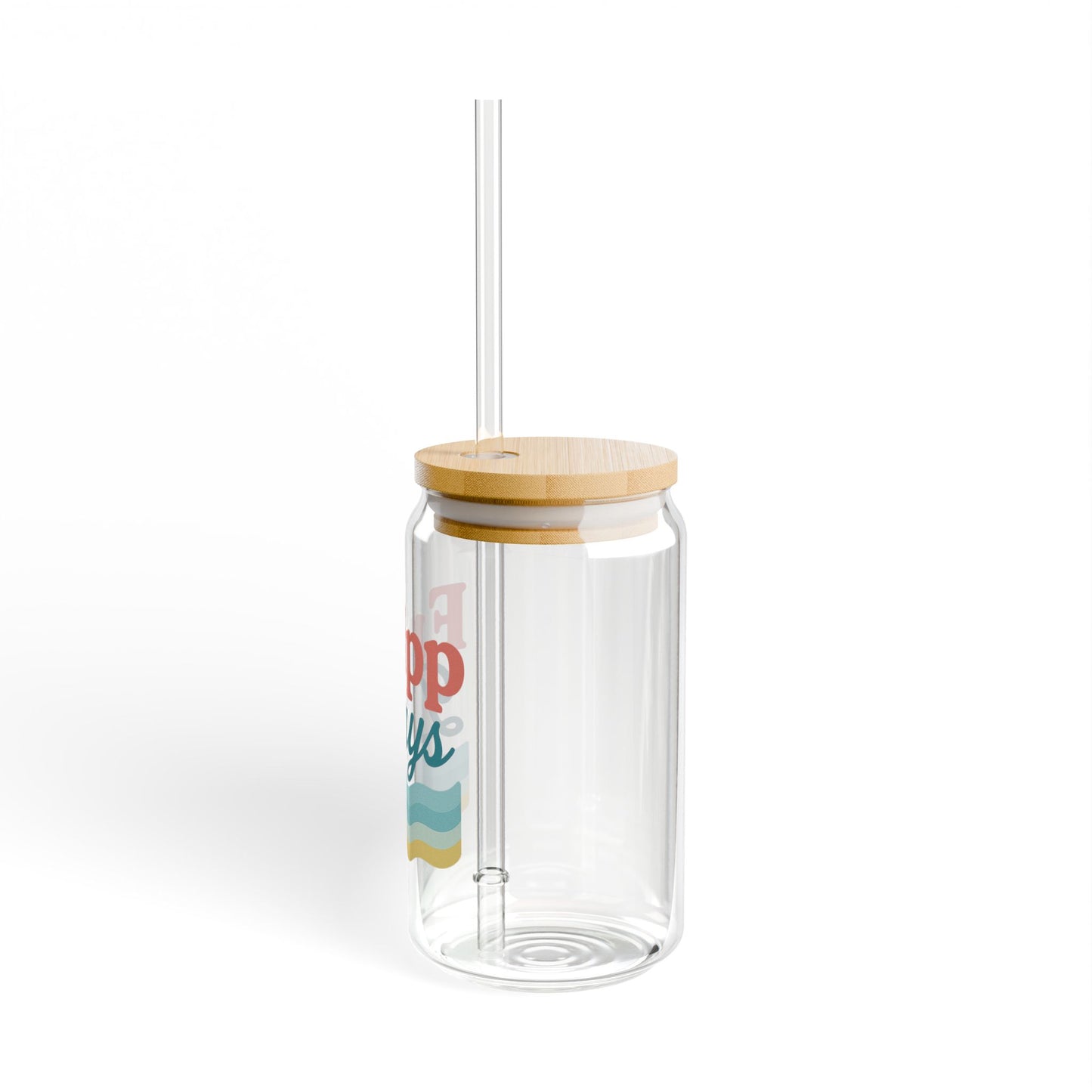 Fripp Days 16oz Reusable Glass – Coastal Sipper Cup