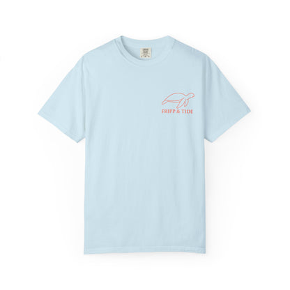 Fripp Island Sunset Turtle Tee – Island Outline Edition