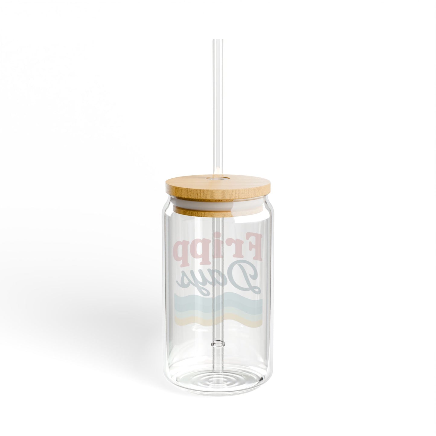 Fripp Days 16oz Reusable Glass – Coastal Sipper Cup