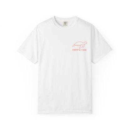 Fripp Island Sunset Turtle Tee – Island Outline Edition